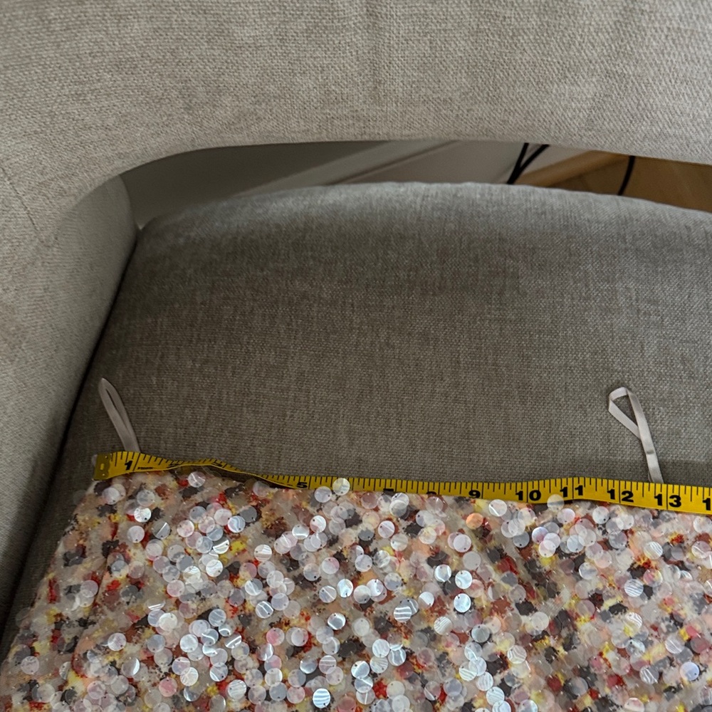 NWT J.Crew Collection Sequin Wool Tweed Mini Skirt in Cream, Yellow & Brown - Picture 6 of 10